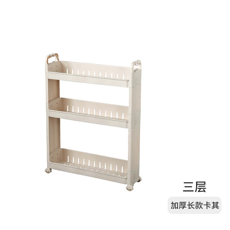 嘉百思带滑轮可j移动缝隙收纳架厨房厕所用品夹缝整理柜间隙置物