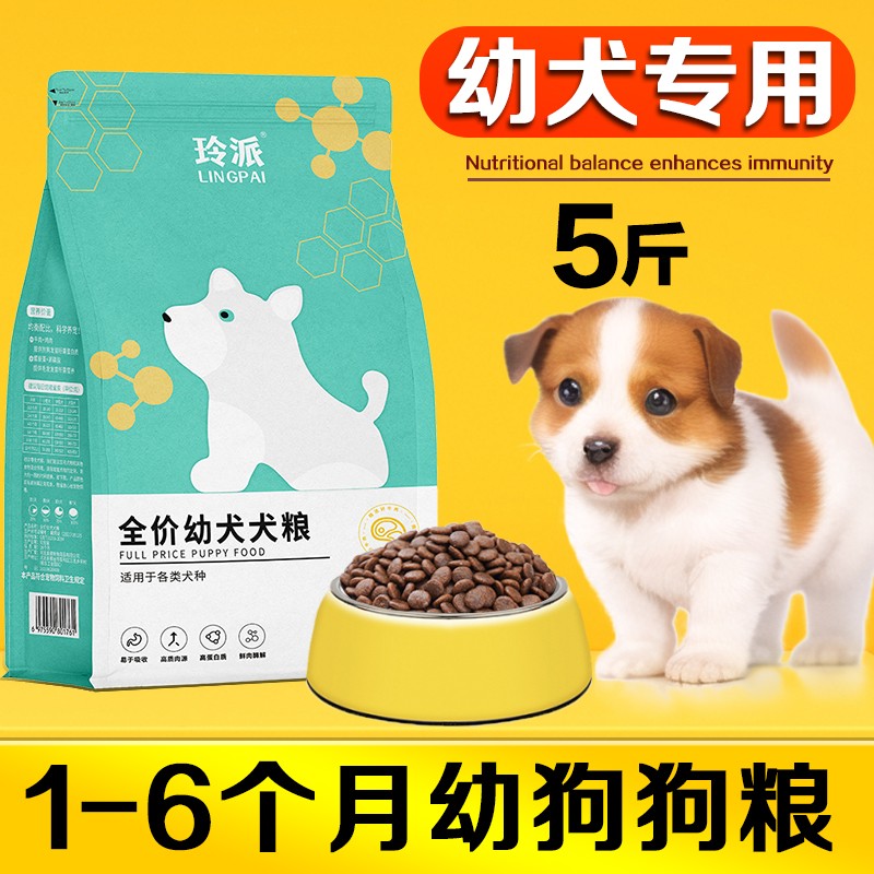 满月小奶狗狗粮1一3个月营养粮5斤泰迪贵宾土狗田园犬幼崽犬粮1斤