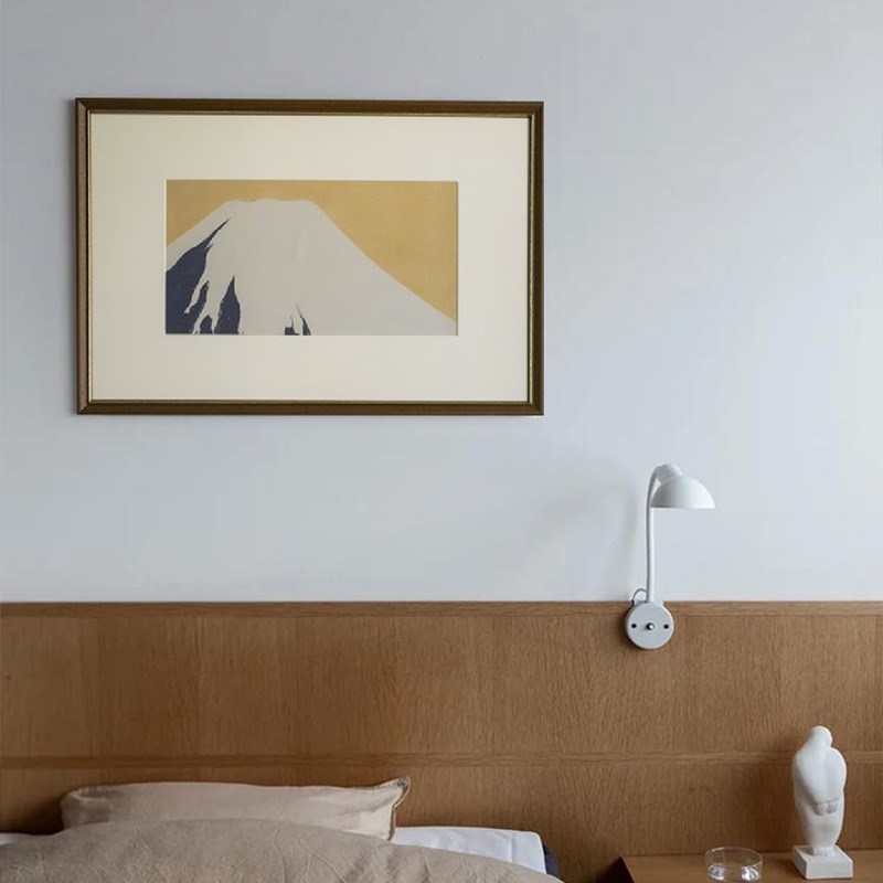 富士山小众艺术装饰画现代轻奢新中式日式卧室挂R画名宿酒店床头图片
