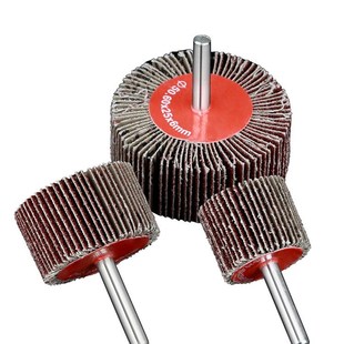 新款 带柄叶轮百叶轮砂布磨头带柄百叶磨头带柄页轮打磨头除锈20