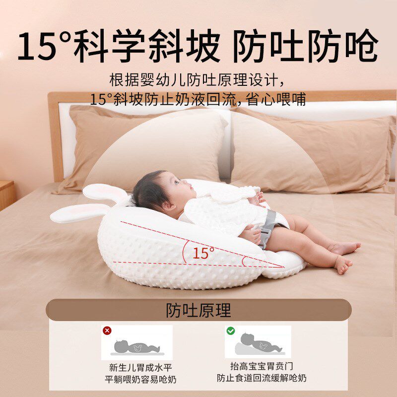婴儿防吐奶枕防溢奶呛奶新生儿宝宝斜坡垫多功能哺乳枕幼儿喂奶枕