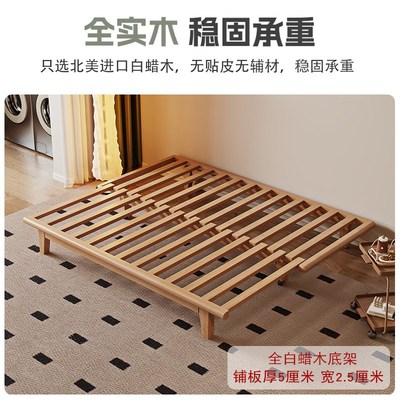 实木折叠沙发床一体两用小户型客厅阳台1米5原木风抽拉沙发可变床