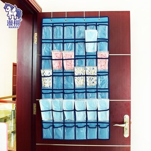 漫栩新款 42格透明口袋手机收纳挂袋卡片整理壁挂袋寝室杂物置物袋