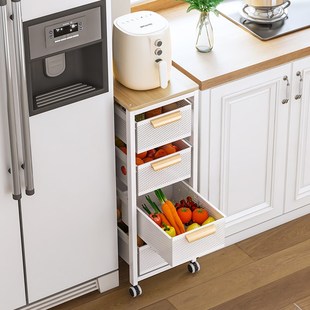 厨房菜篮子置物架落地多层抽屉式 蔬菜收纳架果蔬收纳筐多功能家用