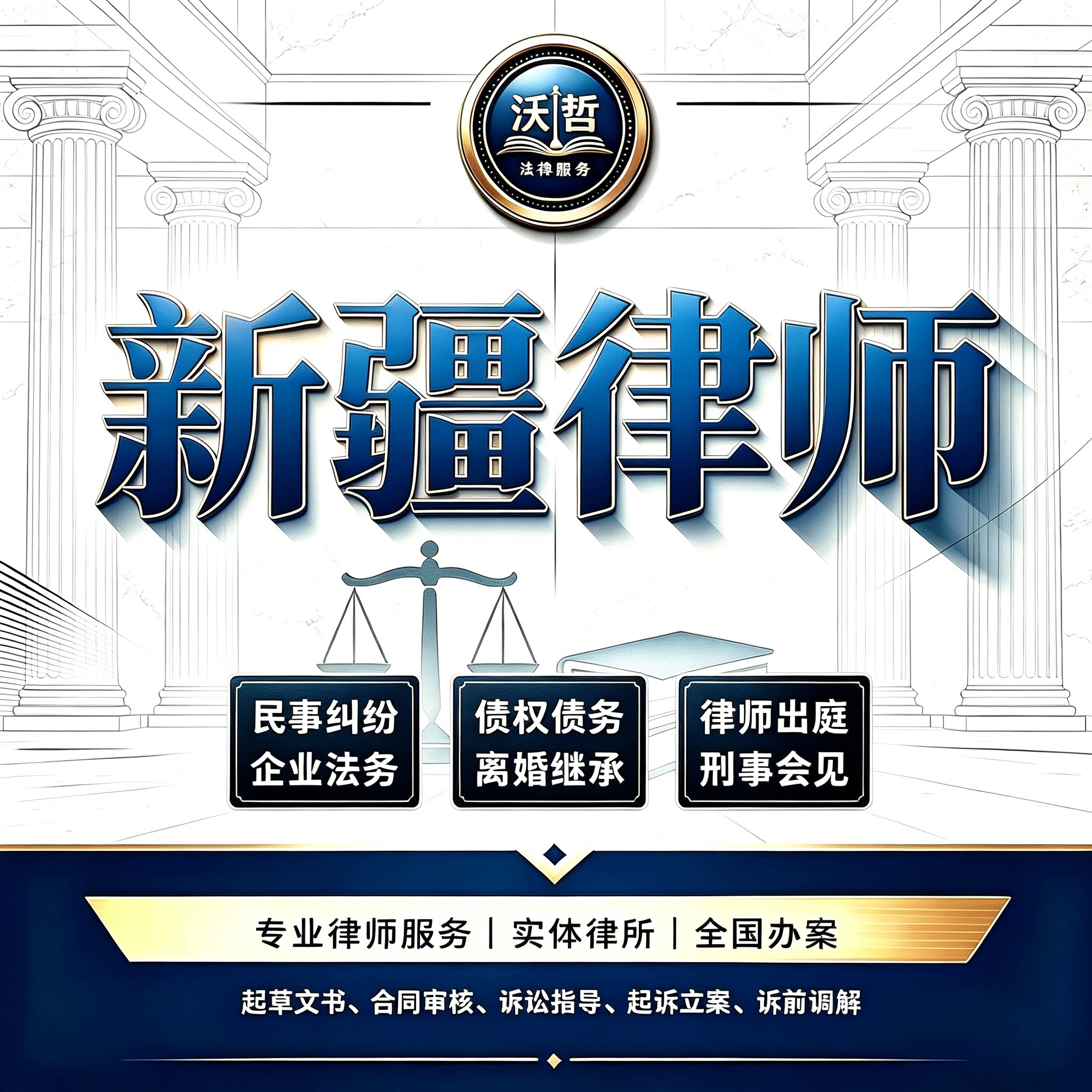 新疆律师法律咨询离婚遗产继承劳动仲裁合同起诉刑事代理债权债务