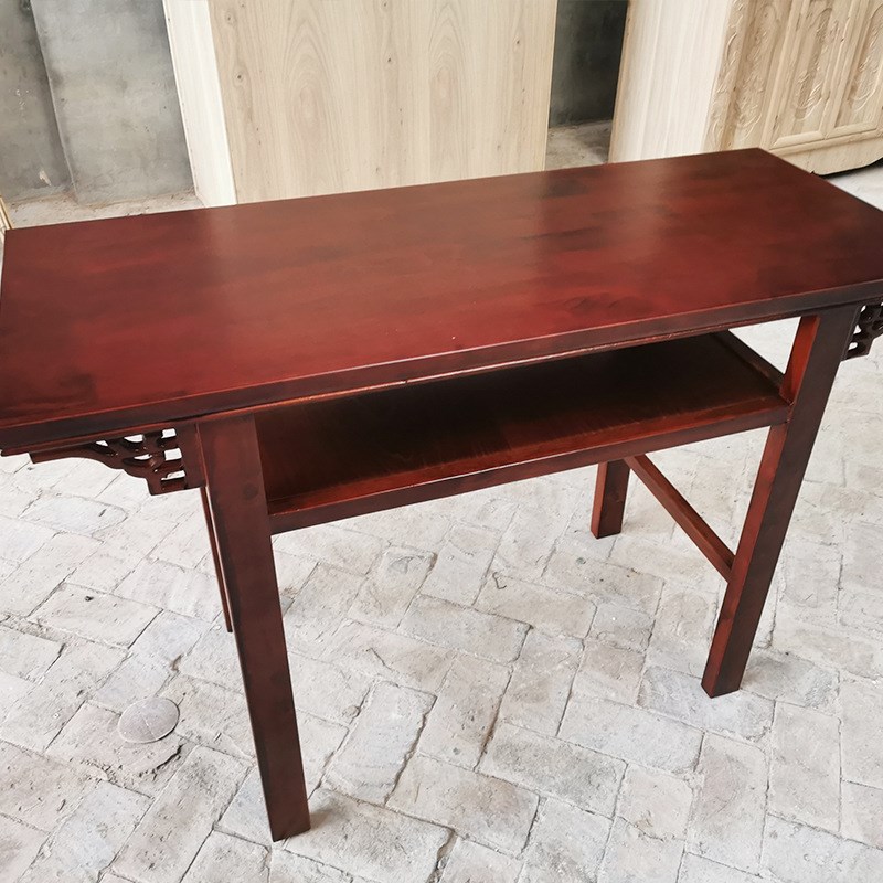 国学桌课儿童毛笔书法书s画桌带抽屉中式马鞍桌凳教学仿古实木画