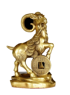 纯铜羊摆件金钱羊铜工艺品家居装饰品摆设礼品生肖羊属羊招财摆设
