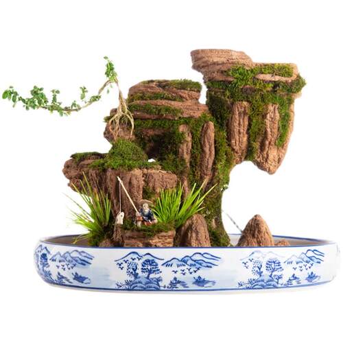 吸水石盆景摆件山石水景造景流水摆件客厅造景微景观选石配石假山