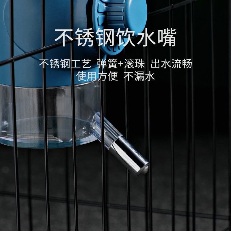 狗狗饮水器宠物喂水机滚珠舔舐喂水器狗笼悬挂式不锈钢嘴饮水壶