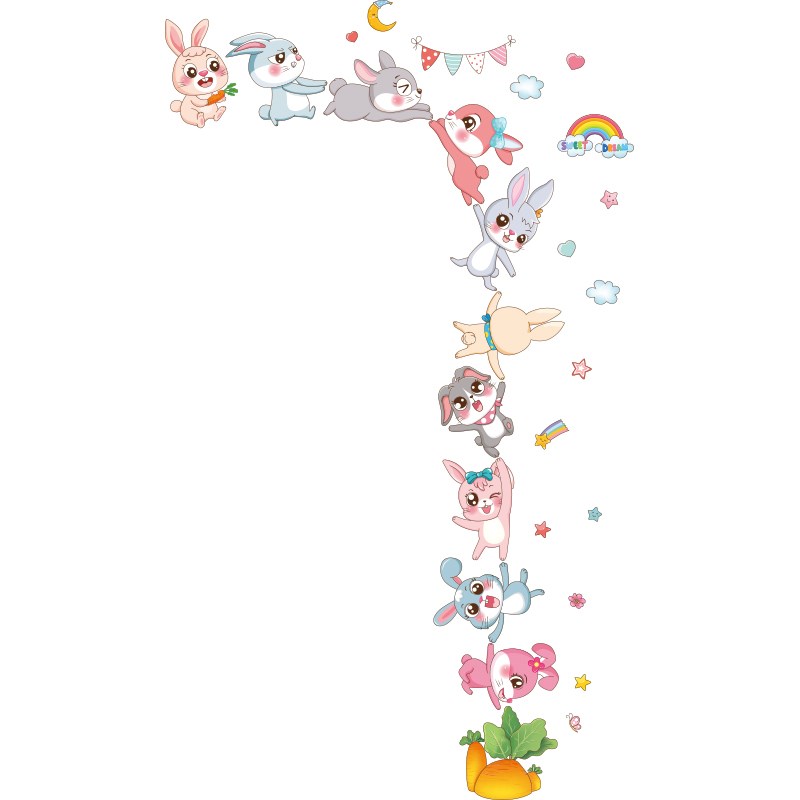 卡通门贴自粘儿童房间布置卧室边框贴纸墙上墙壁遮U丑装饰贴画墙