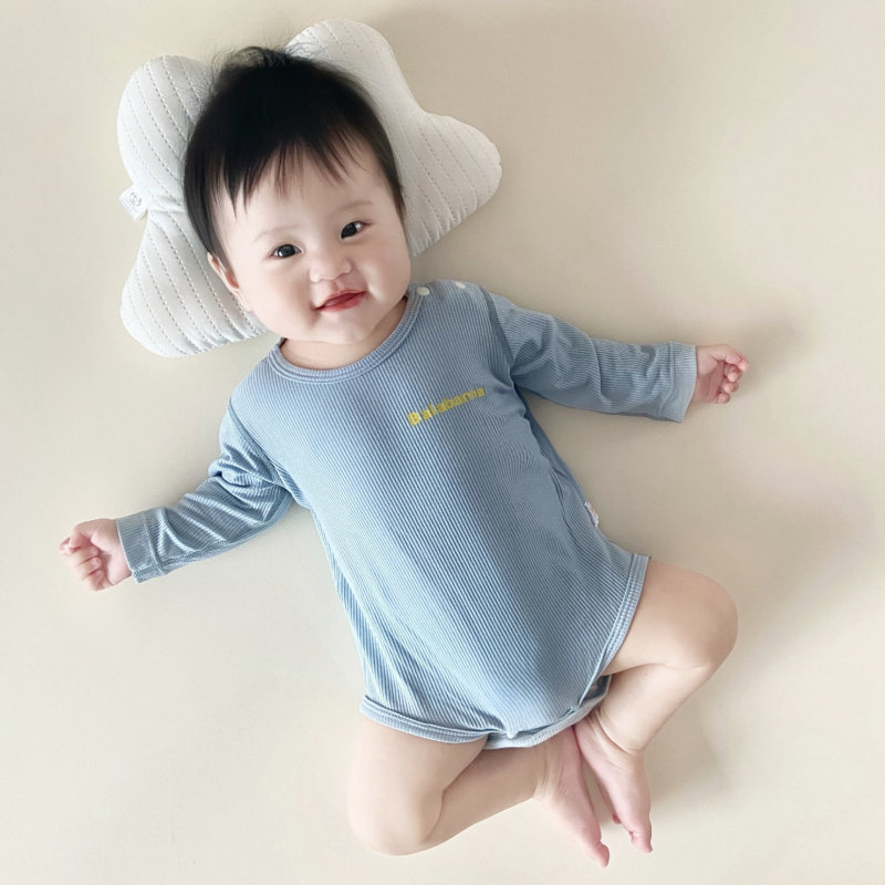 婴儿连身衣宝宝护肚哈衣春t秋季长袖内搭衣男女宝宝三角哈衣包屁