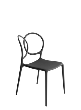 Driade意大利背椅深灰色北欧轻奢餐椅家用北欧简约高级