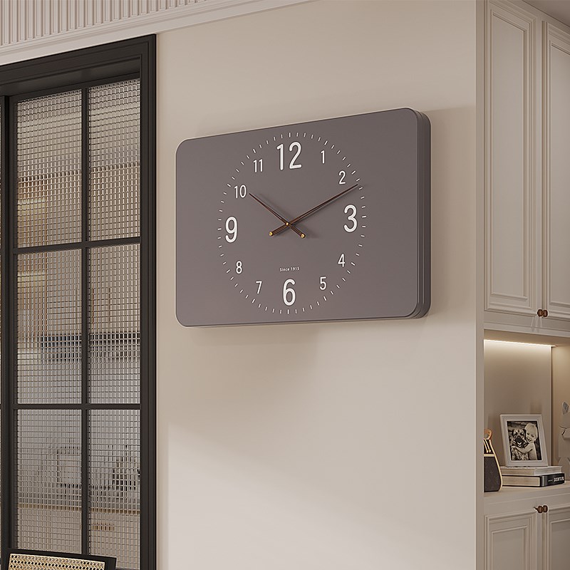 2024新款现代简约多功能带钟配电箱挂钟遮挡箱弱电箱电表箱装饰画