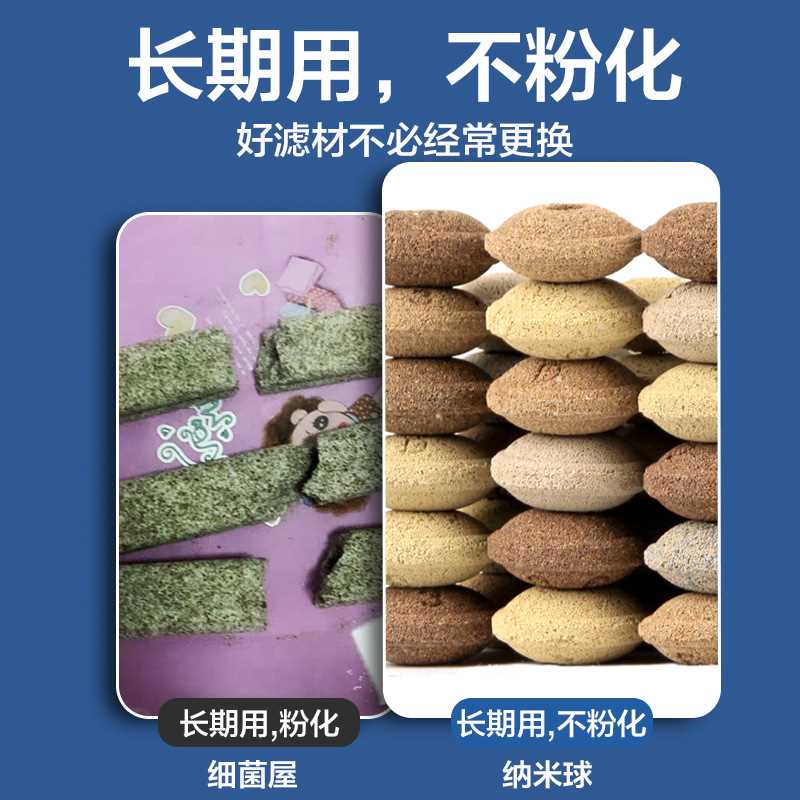 鱼缸过滤材料屋陶瓷环A底滤纳米球益培菌净化水族箱滤材