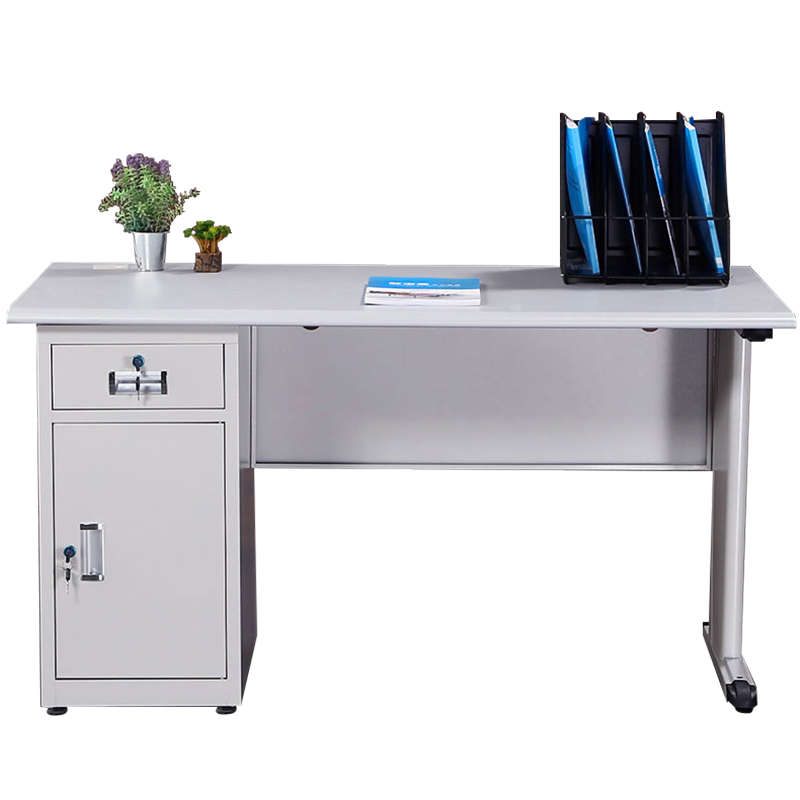 4电脑员工包钢制抽带米.16单人办公桌米桌M子.铁皮邮1写字台财务