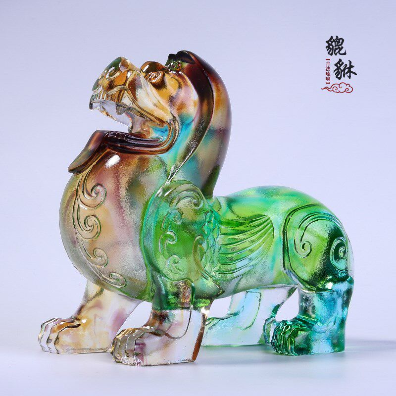 金陵南京貔貅招财琉璃摆件桌面装饰工艺品旅游博物院Z纪念品送礼