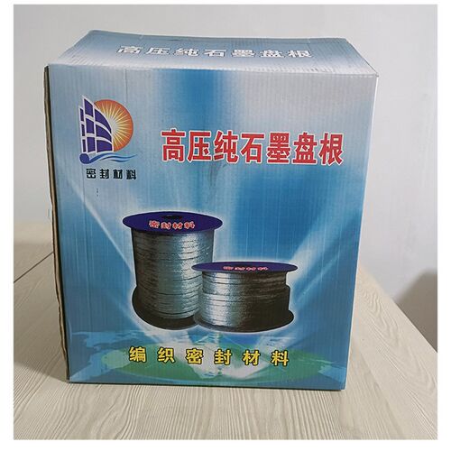 A级纯石墨盘根不锈钢丝r增强柔性密封填料 耐高温镍丝高压石墨盘