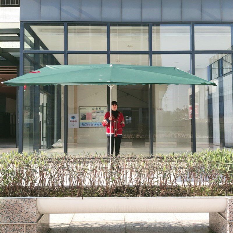 超大遮阳伞大码四方伞商用斜坡伞户外太阳伞摆摊折叠大雨伞抗暴雨