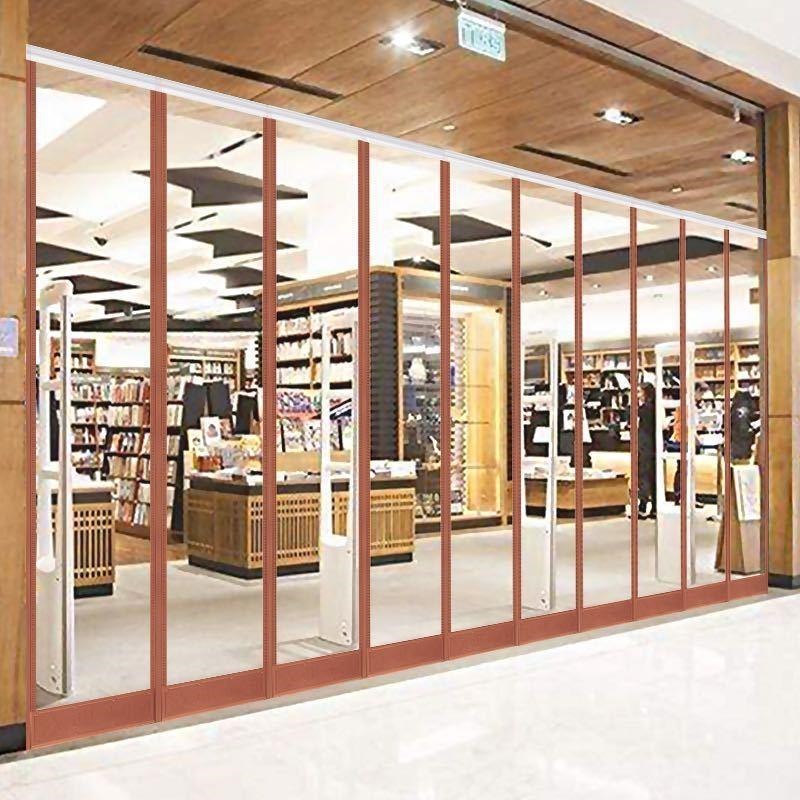 超市商场隔热帘子商用PVC软门帘空调挡风透明磁吸门帘家用隔断帘