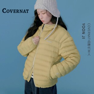 【晁然推荐】COVERNAT韩国轻薄排骨羽绒服连帽鸭绒外套时尚冬装女