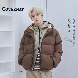 COVERNAT短款羽绒服情侣外套韩国男女同款加厚保暖基础休闲百搭