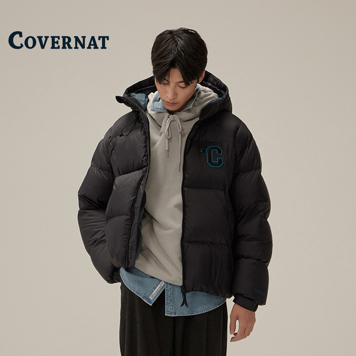 COVERNAT韩国羽绒服男女同款冬季高级感鸭绒加厚防寒保暖羽绒外套