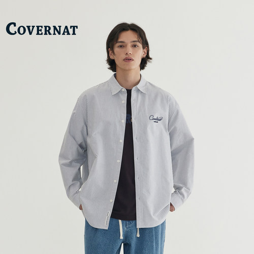 COVERNAT翻领男士长袖衬衫
