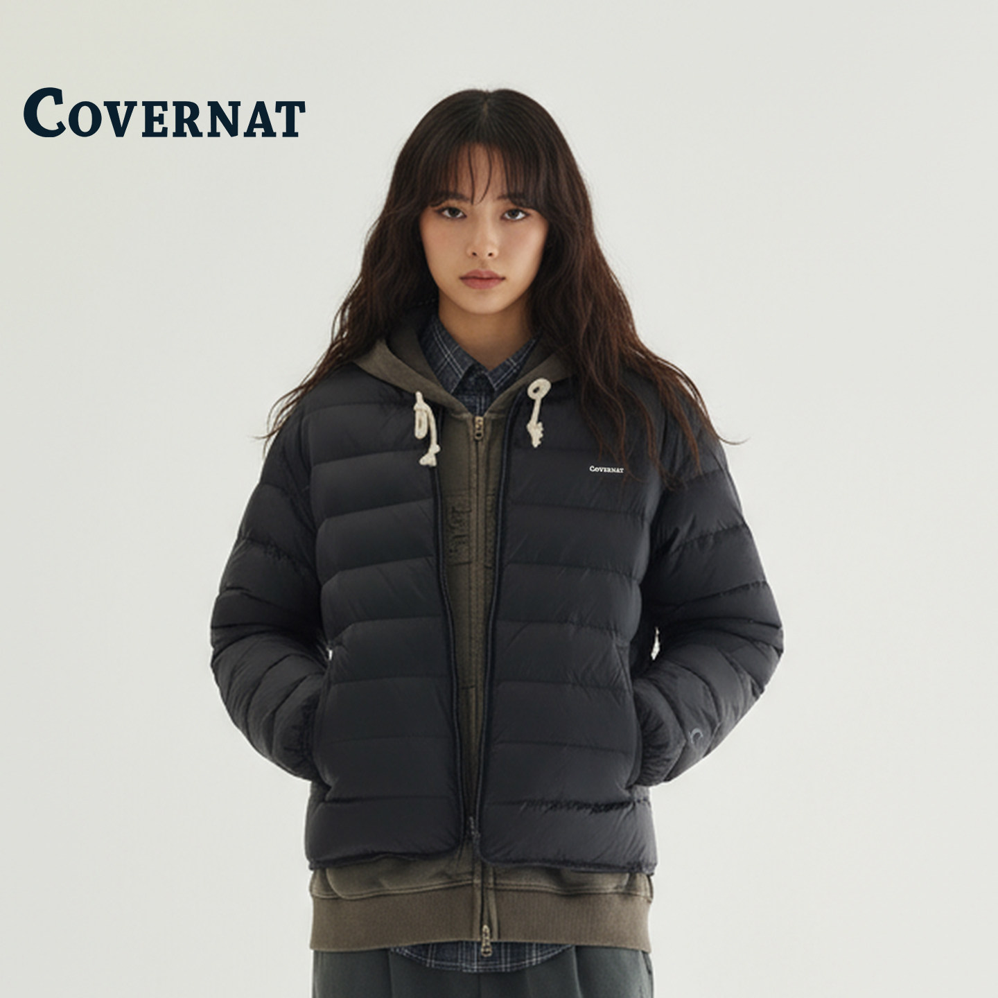 COVERNAT韩国轻薄短款保暖羽绒服