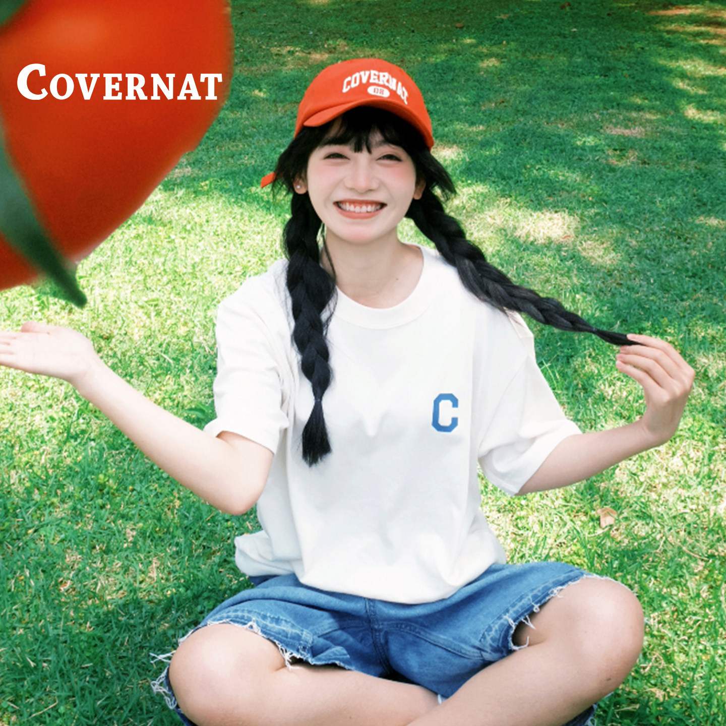 COVERNAT韩国t恤白色短袖女夏季显瘦设计感小众上衣通勤2026新款