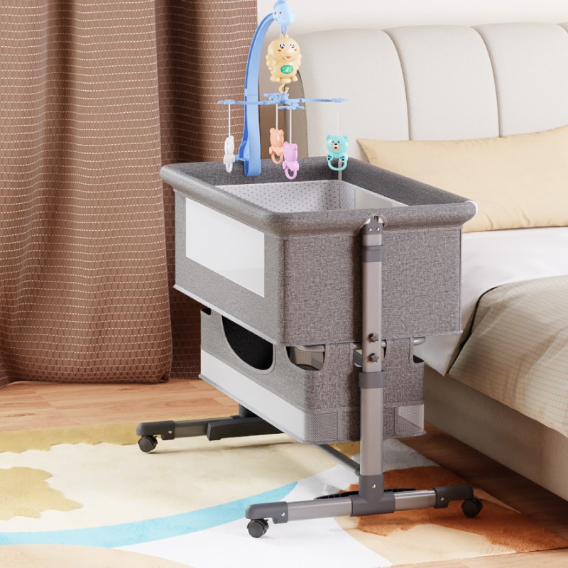 多功能多档调节便携式婴儿床可折叠移动宝宝床拼接大床婴儿摇篮床