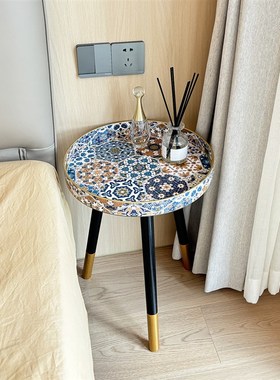 客厅装饰小桌子卧室艺术摆件边几茶几小圆桌