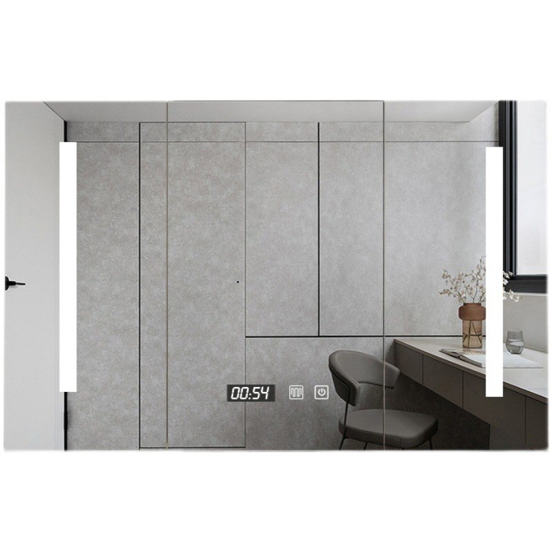 实木智能浴室镜柜单独挂墙式带灯防雾卫生间镜子置物架收纳一体柜