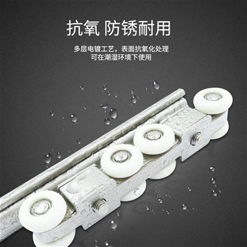 新款推拉门吊轮滑轨柜门静音不锈钢移门轮玻璃木门轨道折叠门吊轨