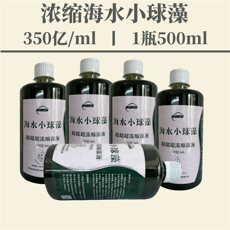 海水小球藻浓缩液m  海水小球藻  轮虫饵料 贝类开口饵料