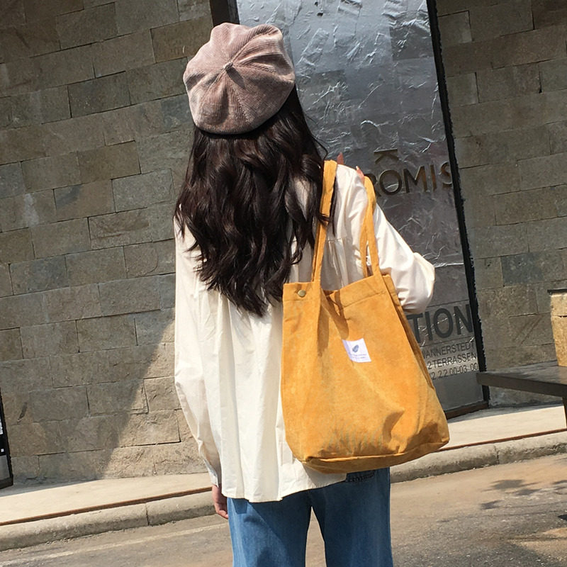 帆布袋女单肩手提包环保购物袋子大容量折叠韩版文艺学生布袋简约