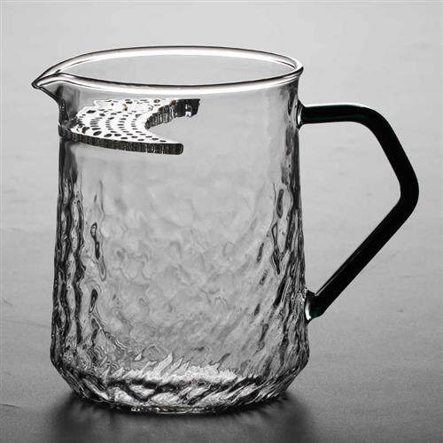 月牙杯玻璃公道杯茶杯子家用过滤泡花I绿茶办公室带盖子加厚耐热