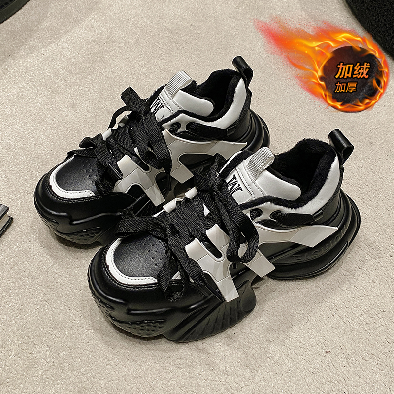 超厚底男女鞋内增高10cm8老爹鞋春季情侣款透气松糕鞋子大码41-43