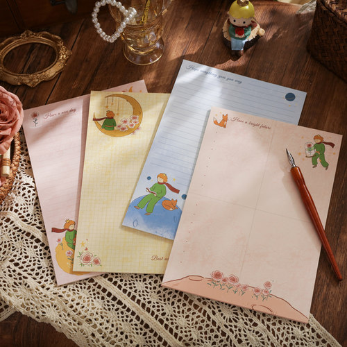 玫瑰王子浪漫插画拍纸本ins高颜值学生错题草稿纸便签纸文艺信纸