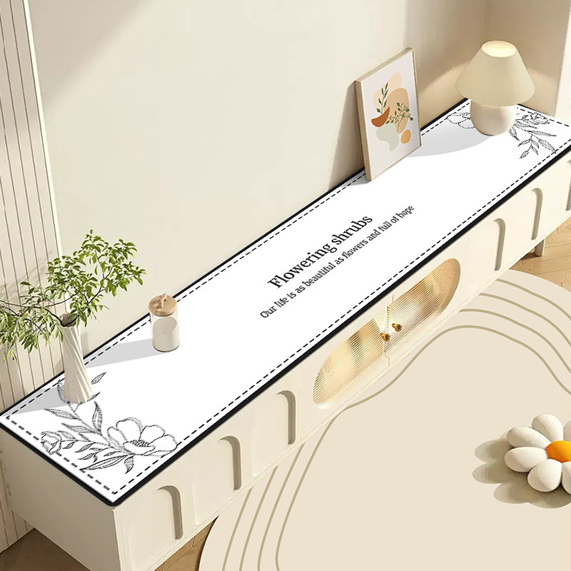 法式小香风电视柜桌垫轻奢高级感免洗餐边柜鞋柜酒柜台面保护垫子