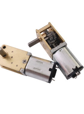 GA12-N20减速电机12V6V3V卧式涡轮蜗杆微型直流小电机自锁小马达