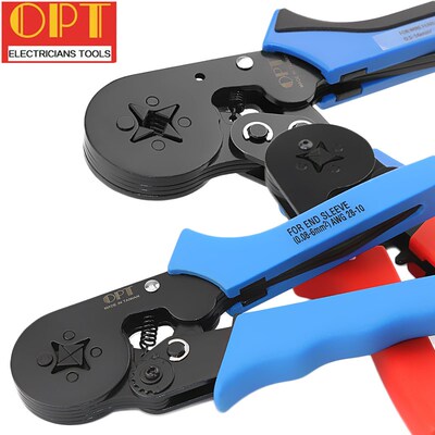 原装进口台湾OPT压线钳四方形欧式针型端子冷压钳四边DL-6 10 16A
