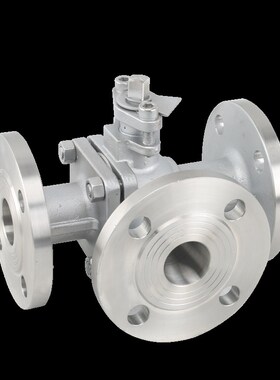 不锈钢三通法兰球阀 Q44F-16P 不锈钢L型三通球阀 DN15 20 25 32