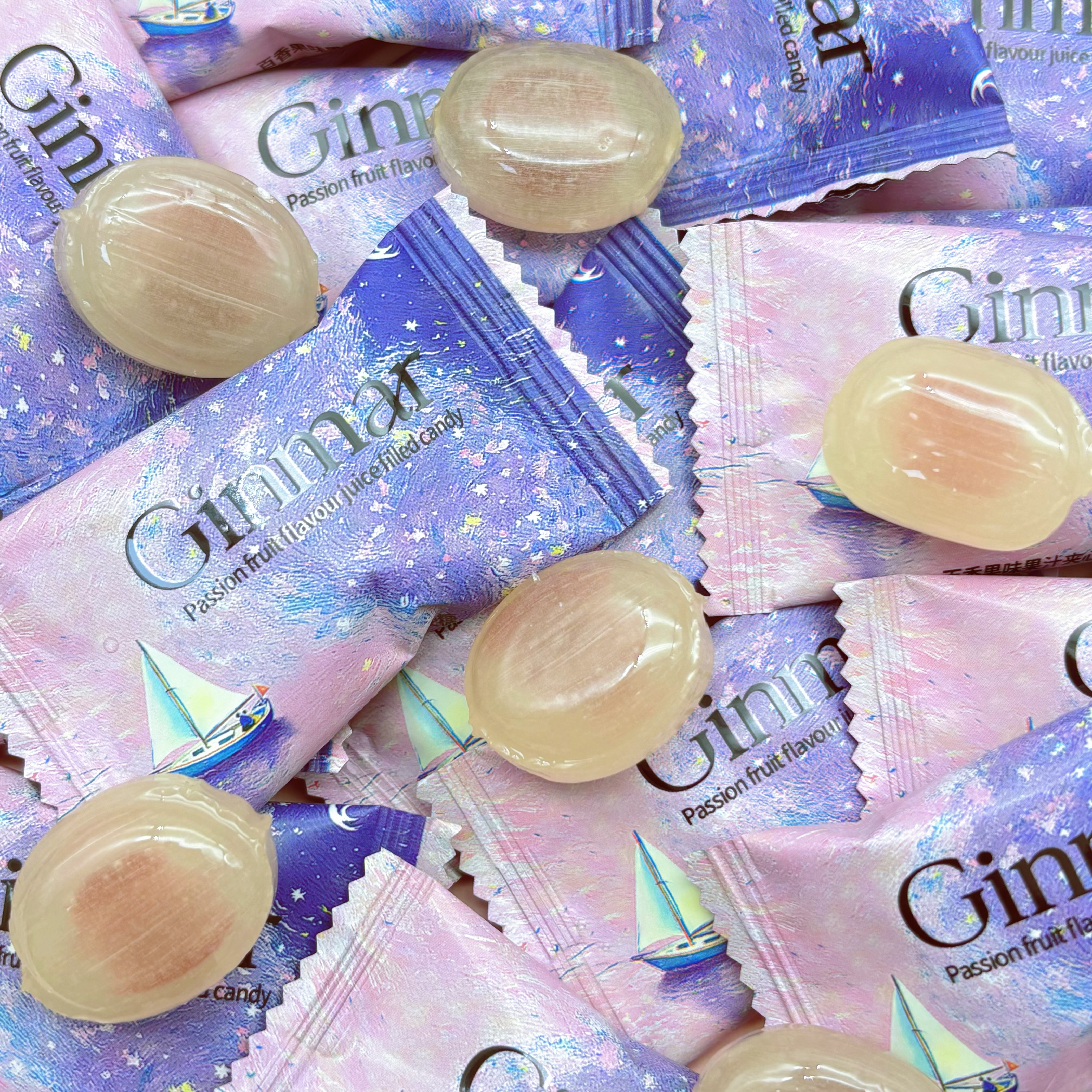 GINMAR百香果味果汁夹心硬糖结婚喜糖网红水果糖伴手礼糖果零食