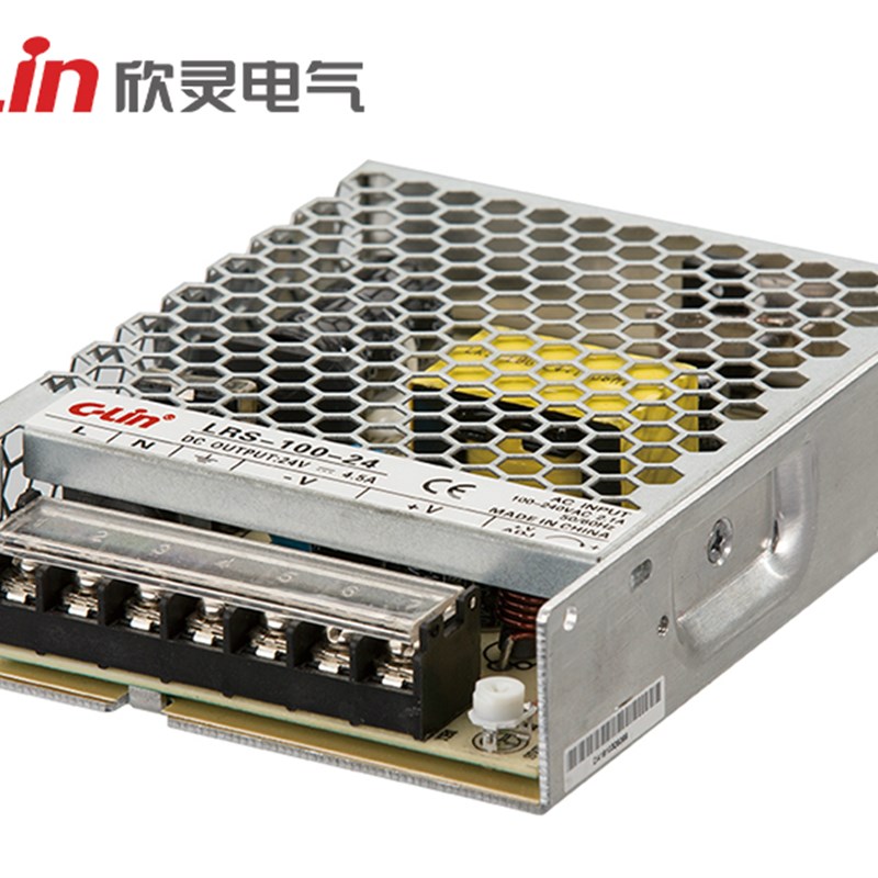 欣灵超薄型开关电源LRS-100-24 4.5A LRS-150-24 6.5A单组DC24V