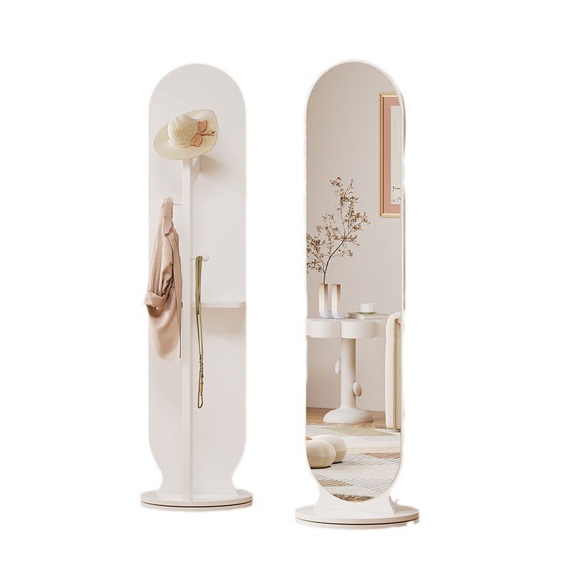 旋转落地全身镜卧室衣帽架立式家用大试衣镜穿衣镜挂衣架一体镜子