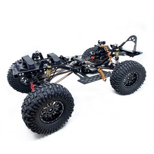 SCX10四驱攀爬车313轴距金属车架 差速锁车架 高低速前置二档波箱