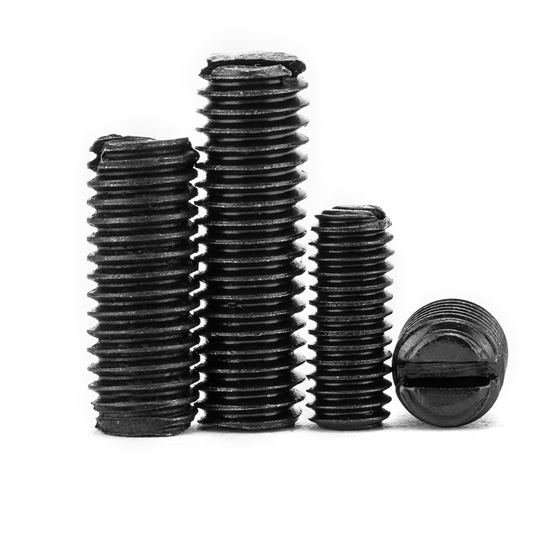 M2M3-M8铁一字平端紧定螺丝开槽顶丝GB73一字无头螺丝机米螺丝