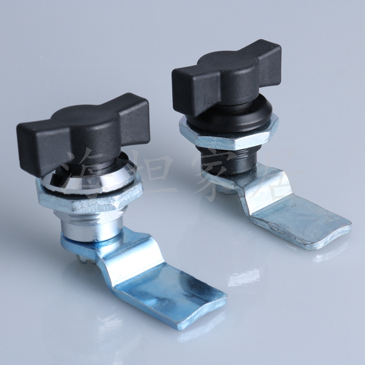 海坦 MS715-6把手转纽锁 MS722 黑色手柄锁MS714-2锁 电柜箱锁