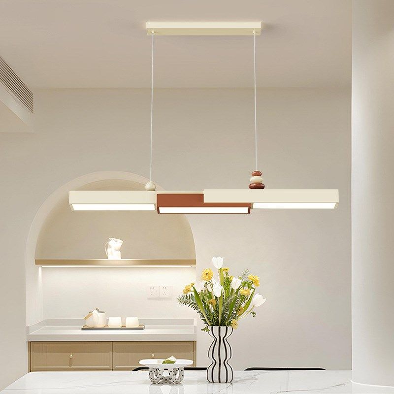 法式奶油风餐厅吊灯现代简约网红设计师一字长条餐桌过道吊灯灯具,家装灯饰光源,客厅吊灯,淘宝优惠券,粉丝福利购,淘宝优惠卷