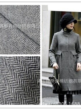 段彩竹节麻/花灰色纺纱提花条子青年布50/2*32双色织人字斜鱼骨纹